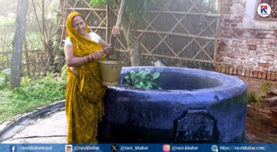 In the rural areas of Parsa water source wells