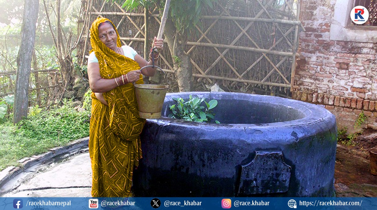 In the rural areas of Parsa water source wells